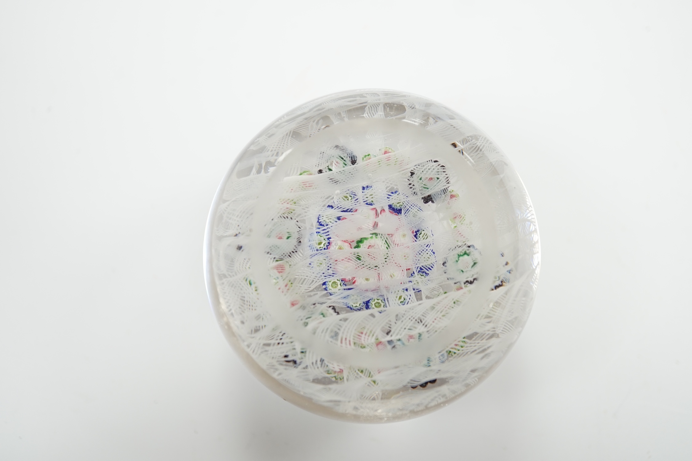 A Clichy millefiori glass paperweight, 6.5cm in diameter